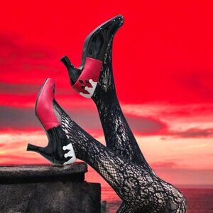 Funtasma Harley Quinn Heels | 9M Red Black White Patent NWT Cosplay Mischief
